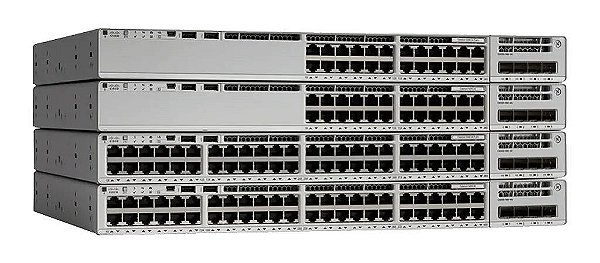 Switch Cisco C9200L-48P-4G-E-BR 48 Portas GbE PoE+ 740W 4x 1G Network Essentials
