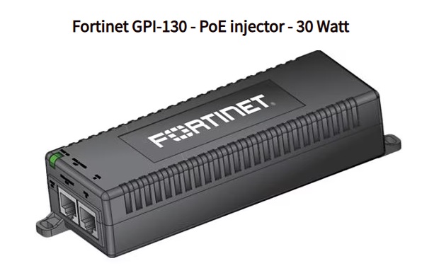 Injetor Fortinet Gigabit PoE de 1 porta, 802.3at até 30 W GPI-130