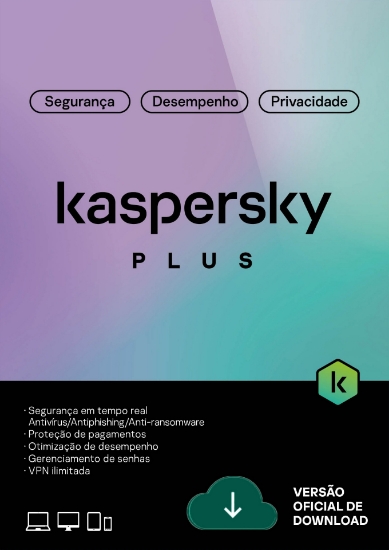 Kaspersky Antivirus Plus BR – Proteção Completa para 5 Dispositivos, 3 Contas, 2 Anos – KL1042KDEDS-BR