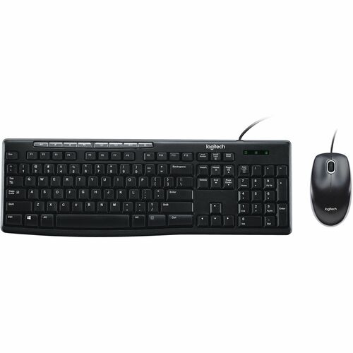 Combo Teclado E Mouse Com Fio Mk200 Cinza