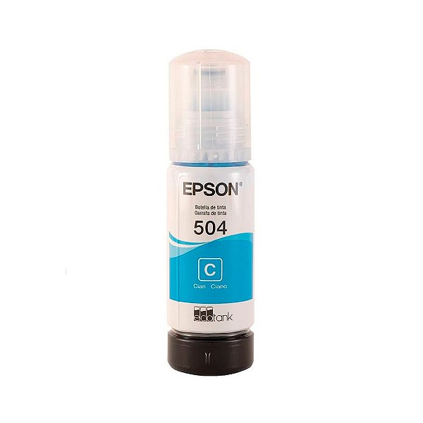 Refil de Tinta Epson T504 Ciano 6K - T504222-BR