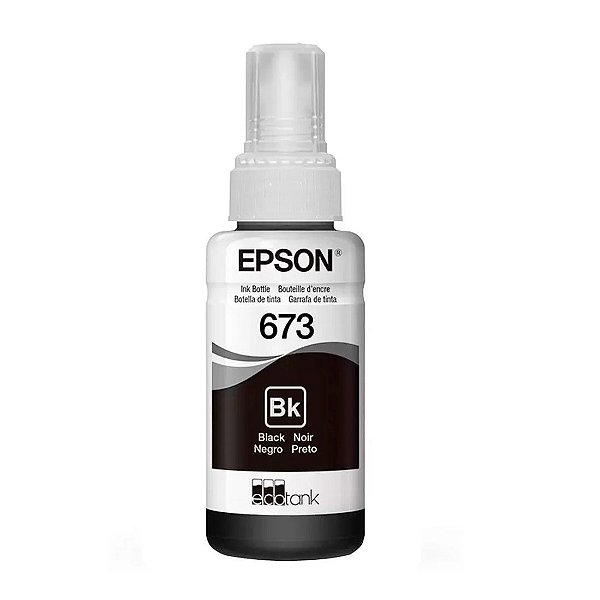 Refil de Tinta Epson T673 Preto 70ml - T673120-AL