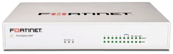 Firewall FortiGate-60F 10 x GE RJ45 ports including 7 x Internal Ports 2 x WAN Ports 1 x DMZ Port