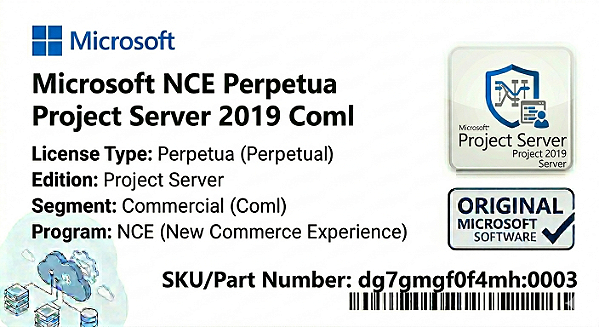 Licença Microsoft NCE Perpetua Project Server 2019 Coml dg7gmgf0f4mh-0003
