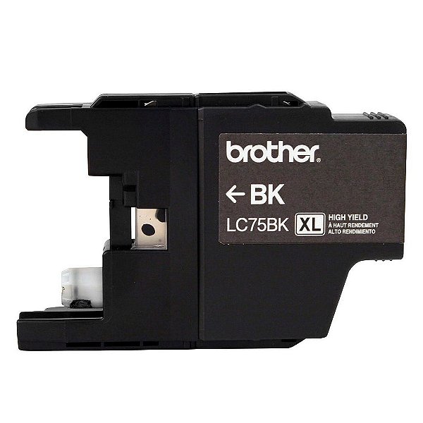 Cartucho de Tinta Brother Preto 600 Páginas - LC75BK