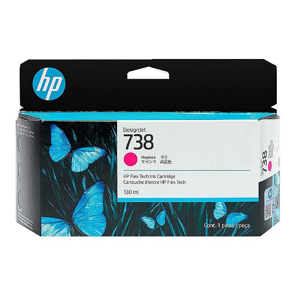 Cartucho Tinta Hp 738 Magenta 130 Ml