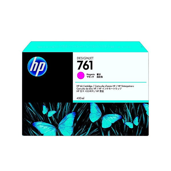 Cartucho de Tinta HP 761 Magenta PLUK 400 ml - CM993A