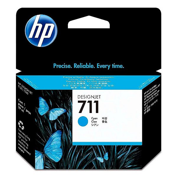 Cartucho de tinta HP 711 Ciano PLUK 29ml - CZ130AB