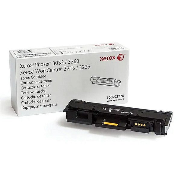 Toner Xerox Cognac Preto 3K - 106R02778NO