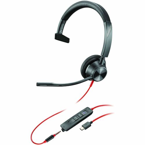 Headset Poly Blackwire 3315 Mono Usb-C/Adap.Usb-A 3.5Mm Teams