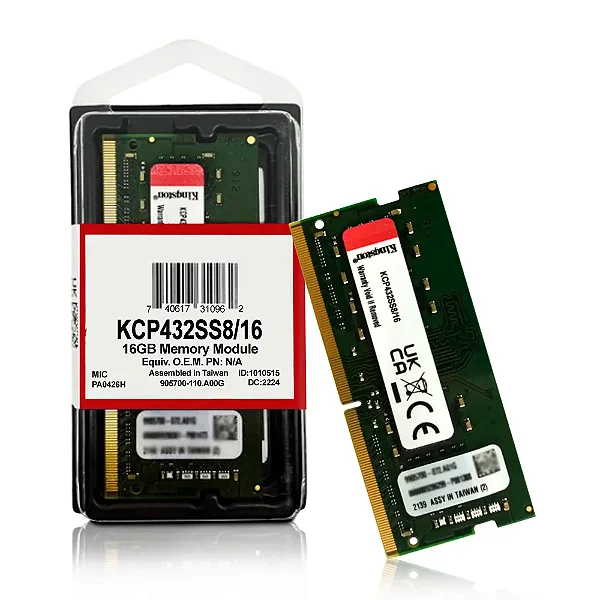 Memoria Kingston Ddr4 16Gb 3200Mhz Sodimm KCP432SS8/16
