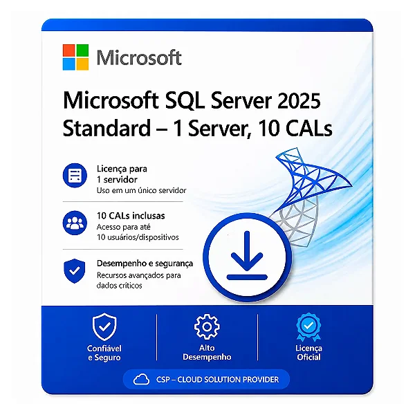 Microsoft SQL Server 2025 Standard Edition 1 Server License CSP - Dg7gmgf0vnjs-002