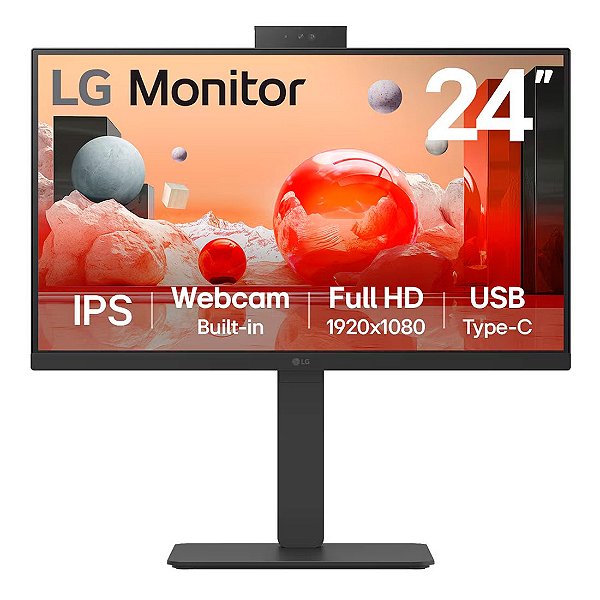 Monitor LG 23,8" FHD IPS 100Hz 5ms Pivot - 24ba850-b-awzm
