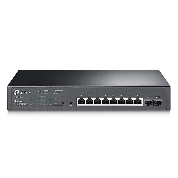 Switch TP-LINK Smart Gigabit 8 Portas PoE+ 2 SFP - Tl-sg2210mp