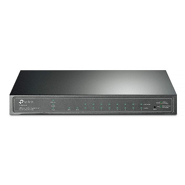 Switch TP-LINK Smart Giga 8P PoE+ e 2 Slots SFP - Tl-sg2210p