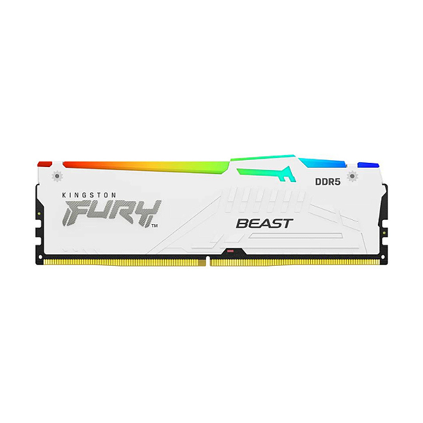 Memoria 16GB DDR5 5600MHZ CL40 Kingston Fury Beast White Rgb Xmp 3.0 - Desktop - kf556c40bwa-16