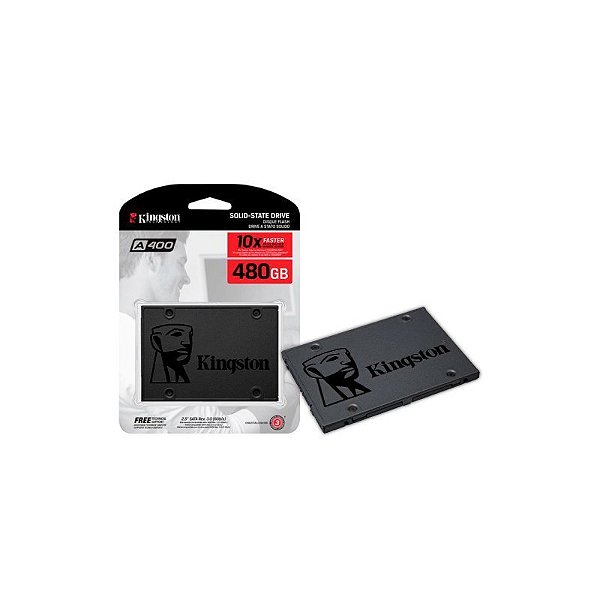 SSD Kingston 480GB SA400 SATA3 2,5" 7MM Leitura 500MB/S Gravacao 450MB/S - Sa400s37-480g