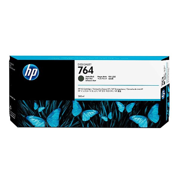 Cartucho de Tinta HP 764 Preto Fosco PLUK 300 ml - c1q16a
