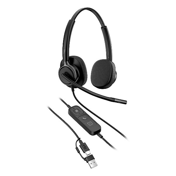 Headset HP Poly Mission 425 Stereo USB-C/A Certificado para Microsoft Teams - c01b6aa_ac3