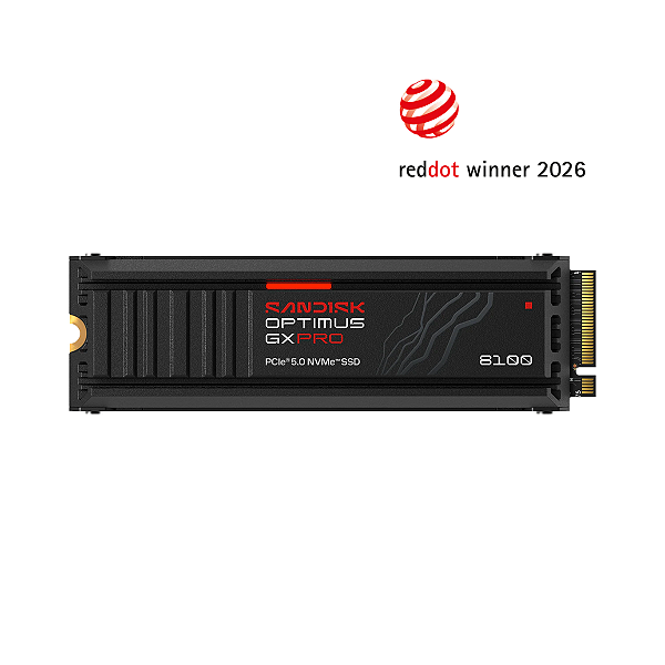 SSD Sandisk Optimus 1TB Gx Pro 8100 M.2 2280 Nvme Pcie com Dissipador 14900MB/S Gravacao 11000MB/S SDSP82100TAH - sdsp82100tah-000e0
