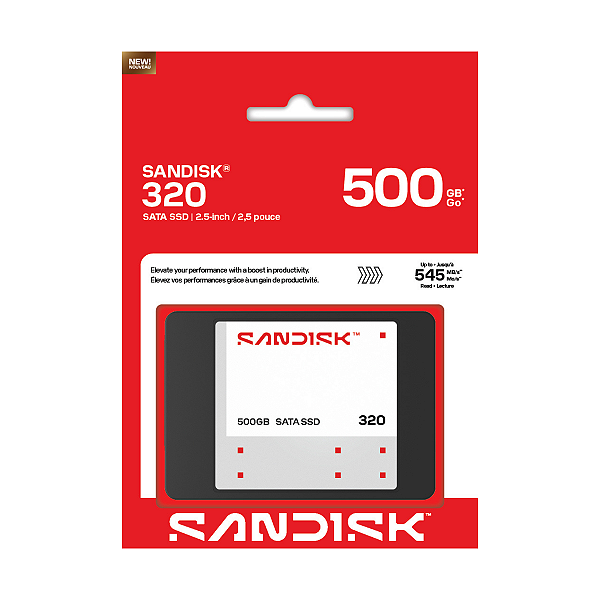 SSD Sandisk 320 500GB SATA3 2.5 7MM Leitura 545MB/S Gravacao 505MB/S SDSS31500GBB - sdss31500gbb-000g0