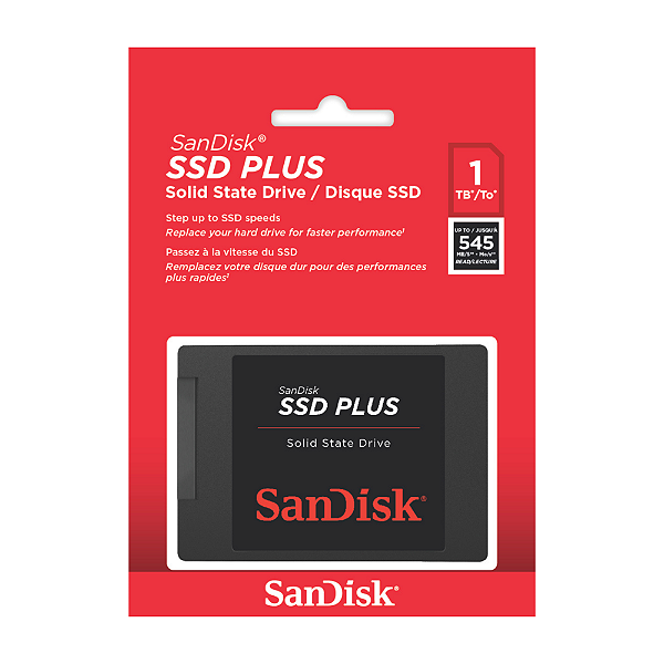 SSD Sandisk Plus 1TB SATA3 2.5 7MM Leitura 545MB/S Gravacao 515MB/S - sdssda-1t00-g28