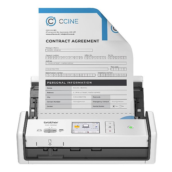 Scanner Brother A4 Duplex 30ppm USB/Wi-fi - ads1800w