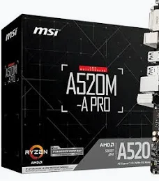 Placa Mae Msi A520M - A Pro – Amd Ryzen AM4 DDR4 – Matx – HDMI/Dvi - a520m---a-pro