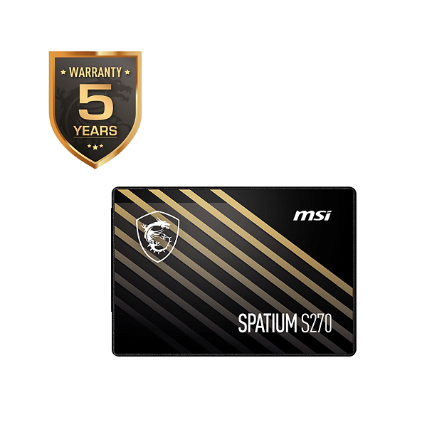 SSD Msi Spatium 480GB S270 SATA3 2,5 7MM Leitura 500MB/S Gravacao 450MB/S - s78-440e350-p83