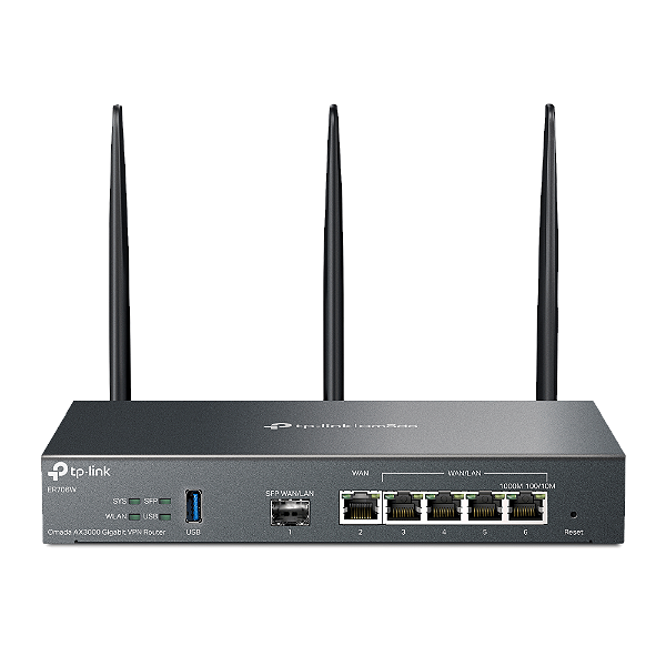 Roteador Tp-Link Omada Load Balance Wi-Fi 6 Dual Band AX3000 Gigabit - er706w