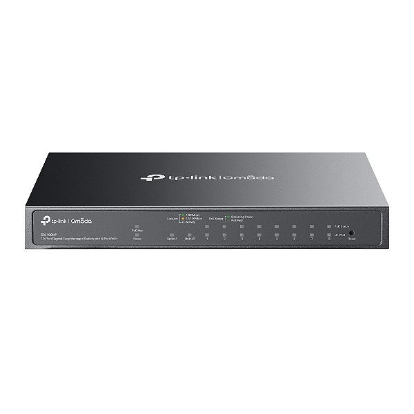 Switch Tp-Link Omada 10 Pts Gigabit Gerenciavel 8P POE+ 1P SFP - es210gmp