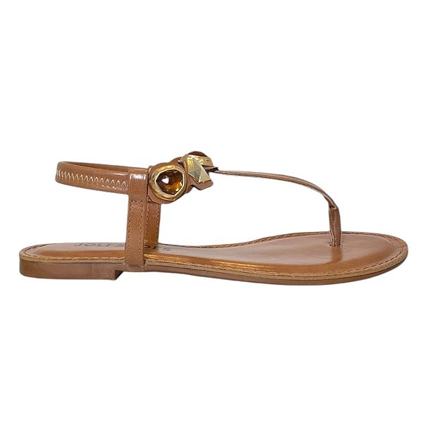 Bárbara rasteira pedras camel