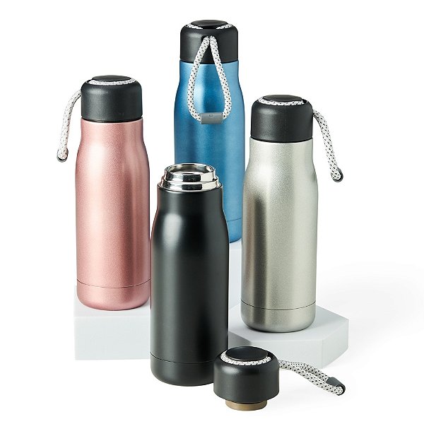GARRAFA TÉRMICA 420ML C/ CORDÃO