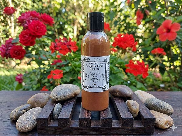 Gel de Limpeza Facial Esfoliante - Argila Vermelha e Cristais De Quartzo Terramater - Natural Vegano 110 g