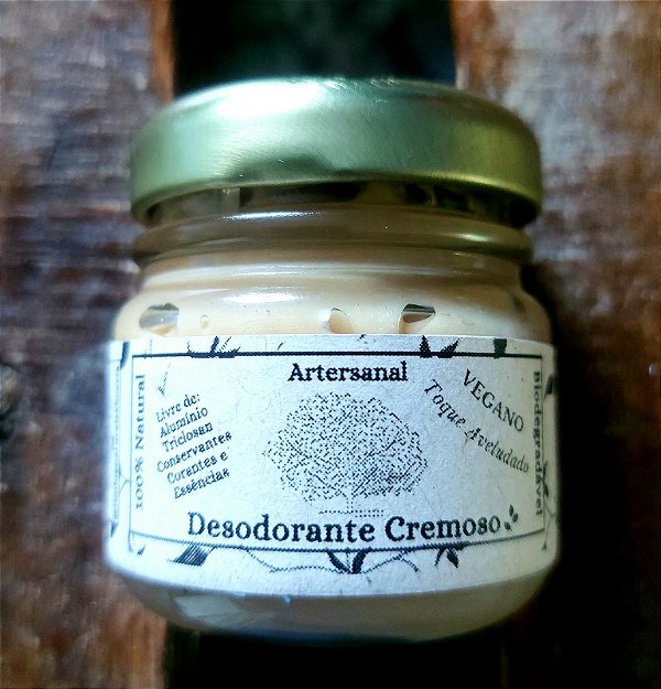 Desodorante Natural Sem Alumínio Clareador Cremoso Vegano 40 Ml
