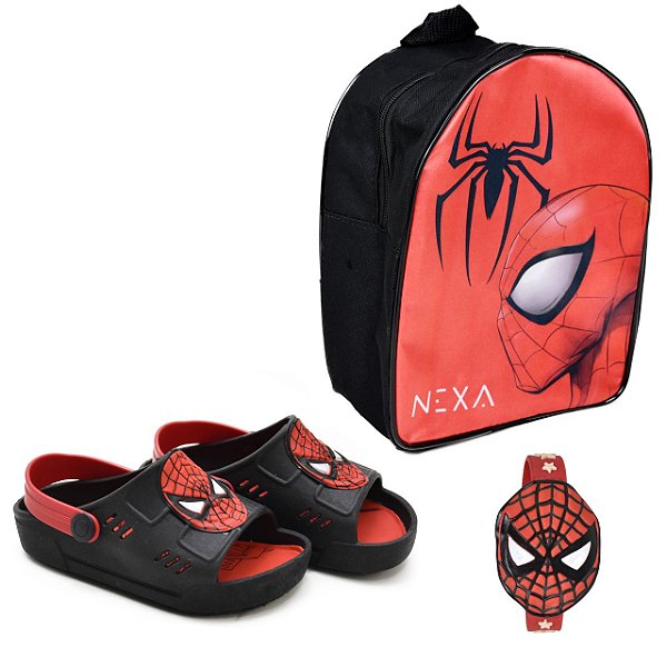 Babuche Simples Passo Homem Aranha Marinho Menino 510-042-1039 | Omar  Calçados