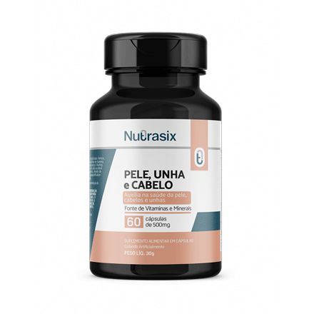 Pele, cabelo e unha cápsulas 500mg - 60
