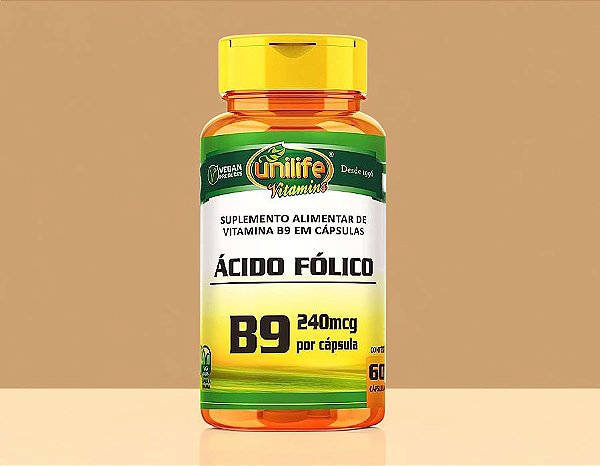 Ácido Fólico Vitamina B9 Unilife