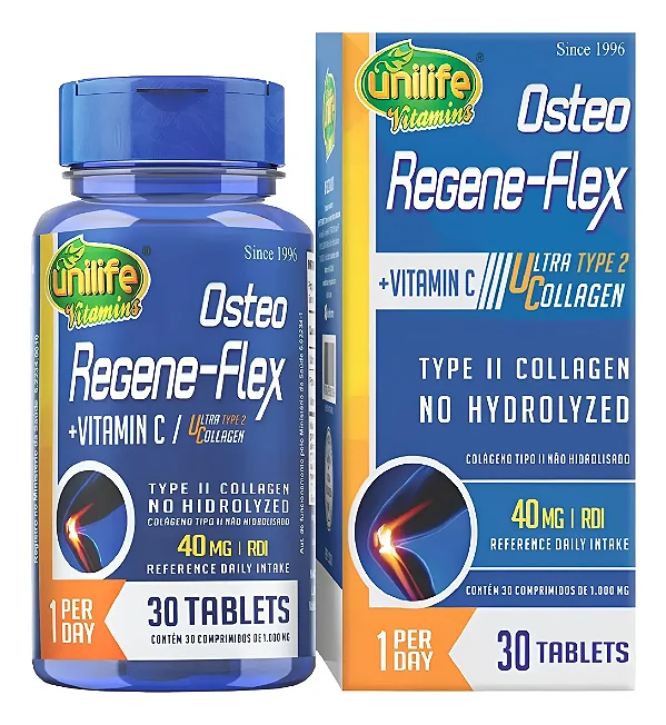 Colágeno Tipo 2 Osteo Regeneflex Unilife 30 comprimidos
