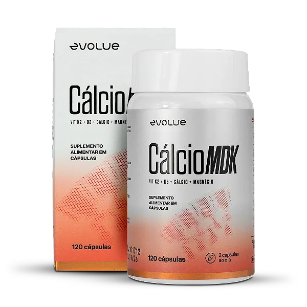 Cálcio com D3 + K2 e Magnésio (120 Caps) - Evolue