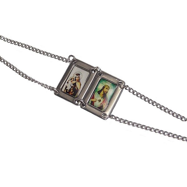 Pulseira Escapulário de Inox