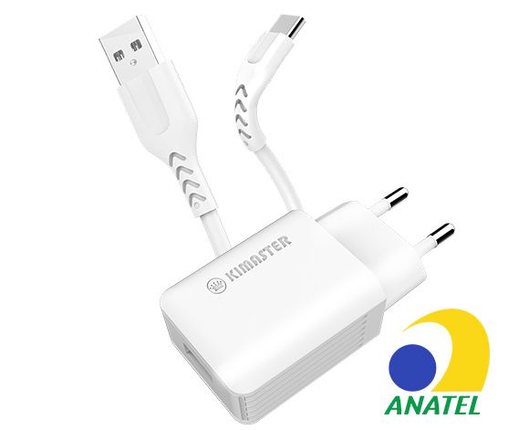 KT639-KIT CARREGADOR TURBO + CABO TYPE-C