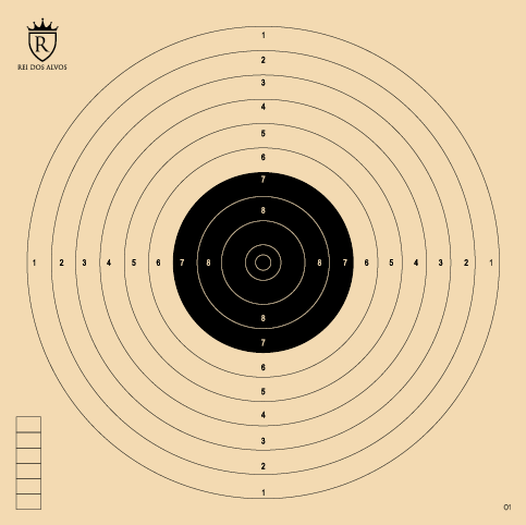 Alvo Pistola Mira Aberta Treino CBTE