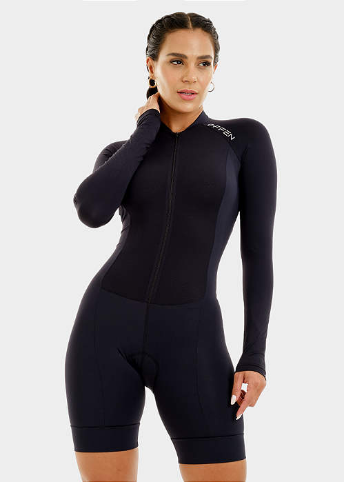 Macaquinho Ciclismo Atlanta Black Ml