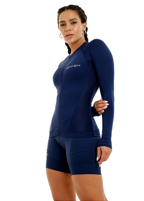 Camisa Feminina Classic ML Marinho