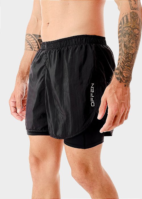 Short Masculino Move Duplo Black