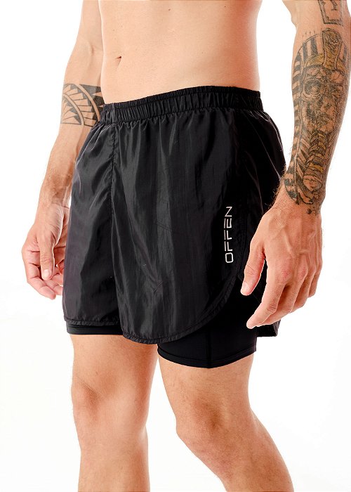 Short Masculino Move Duplo Black