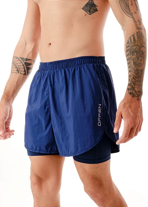 Short Masculino Move Duplo Marinho