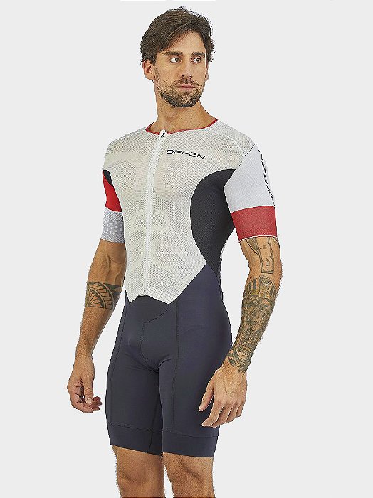 Macaquinho Masculino Triathlon CM Black e Red