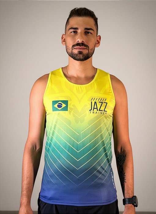 Regata Masculina Brasil Jazz Amarela